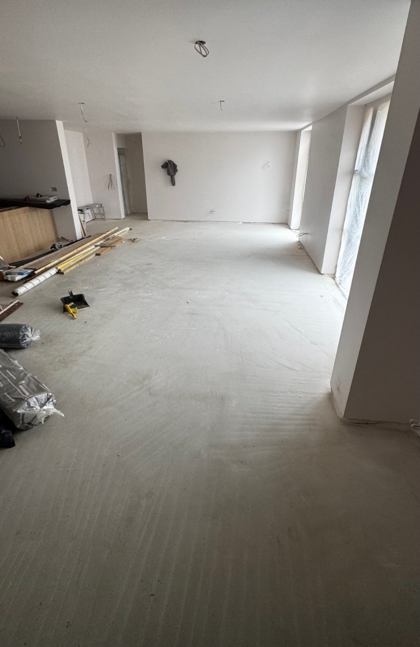 Room with subfloor preparation complete, ready for wood floor fitting by Howard Naish